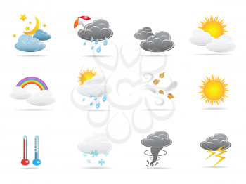 Royalty Free Clipart Image of Weather Icons