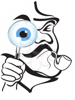 Royalty Free Clipart Image of a Detective