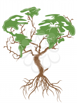 Royalty Free Clipart Image of a Tree