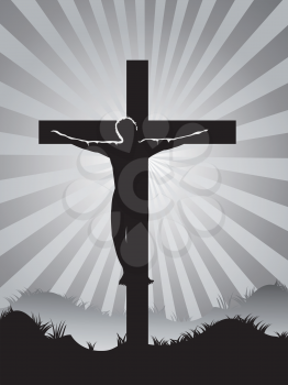 Royalty Free Clipart Image of a Cross