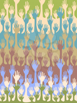 Royalty Free Clipart Image of People's Hands