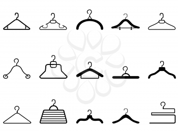 isolated clothes hangers icon on white background 	