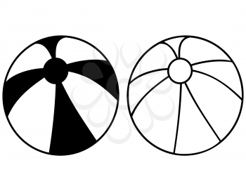 isolated simple black beach ball icon from white background