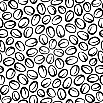 Royalty Free Clipart Image of a Coffee Bean Background