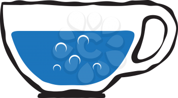 Royalty Free Clipart Image of a Cup With Water in It