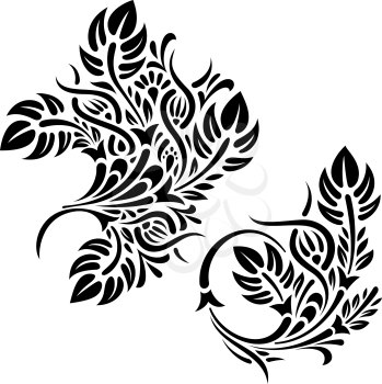 Royalty Free Clipart Image of Two Swirls
