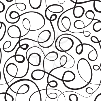 Royalty Free Clipart Image of a Swirly Line Background