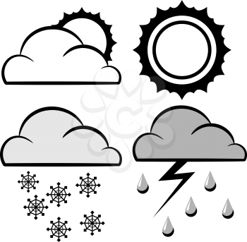 Royalty Free Clipart Image of Weather Icons