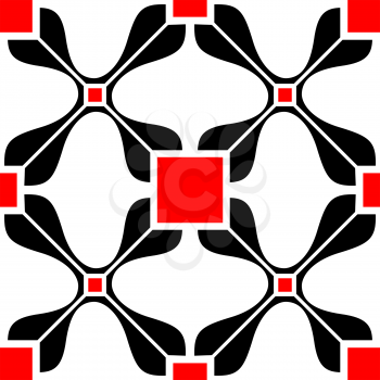 Royalty Free Clipart Image of an Abstract, Red and Black Background