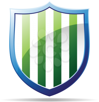 Royalty Free Clipart Image of a Striped Badge