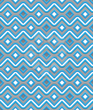 Royalty Free Clipart Image of a Zigzag and Diamond Pattern