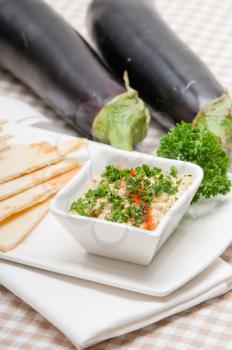 Royalty Free Photo of Moutabal Baba Ghanoush Eggplant Dip