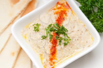 fresh traditional moutabal baba ghanoush eggplant dip