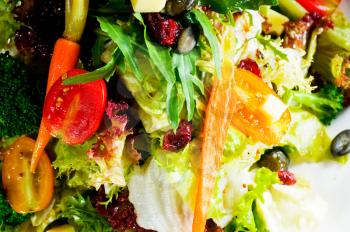 fresh mixed vegetables salad extreme close up ,very healthy food