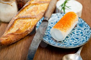 French cheese and baguette