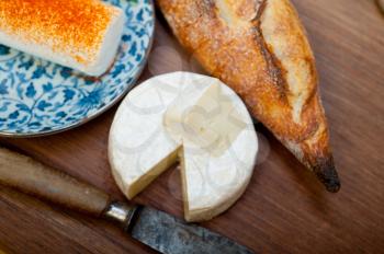 French cheese and baguette