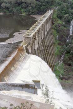 Royalty Free Photo of an Overflowing Dam