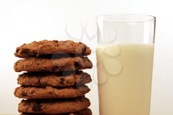 Royalty Free Photo of Cookies and Milk