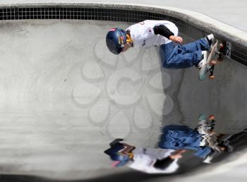 Royalty Free Photo of a Young Skateboarder