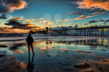 Royalty Free Photo of a Person at the Beach