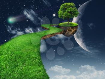 In the Moon light. Fantasy abstract backgrounds for your design