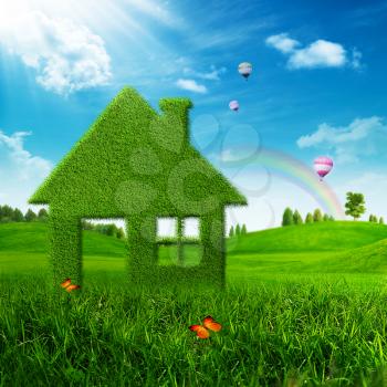 Eco House. Abstract environmental backgrounds