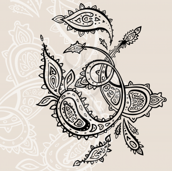 Royalty Free Clipart Image of a Paisley Background