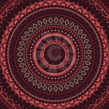 Vector vintage background.  Mandala. Indian decorative pattern.
