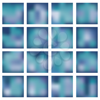 Set of abstract backgrounds blurred. Vector illustration.