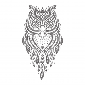 Owl Tribal pattern. Abstract style Vector illustration