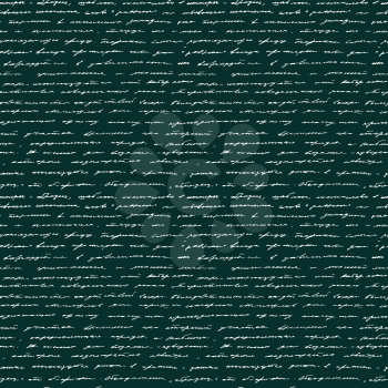 Handwriting Calligraphy. Seamless pattern with handwriting text, vector background