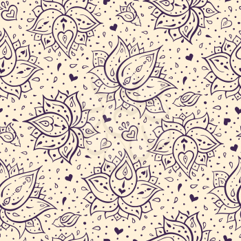 Paisley pattern. Seamless wallpaper and textile design
