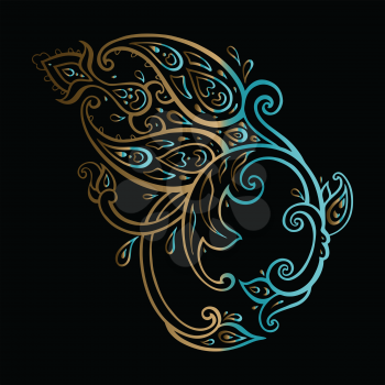 Paisley. Ethnic ornament. Vector hand drawn elements