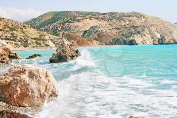 Royalty Free Photo of Petra tou Romiou in Paphos, Cyprus