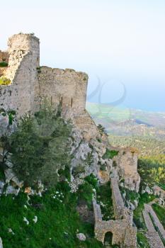 Royalty Free Photo of Kantara Castle in Northern Cyprus