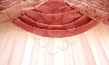 Royalty Free Photo of Pink Curtains