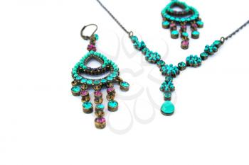 Royalty Free Photo of a Necklace and Earrings