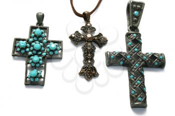Royalty Free Photo of Cross Necklaces