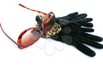 Royalty Free Photo of Sunglasses and Gloves