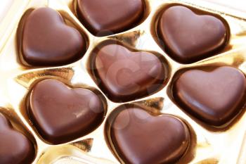 Royalty Free Photo of Heart Shaped Chocolates