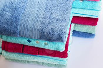 Royalty Free Photo of Stacks of Towels
