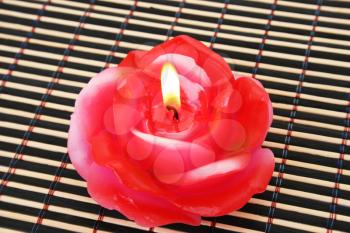 Royalty Free Photo of a Rose Candle