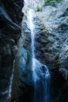 Millomeri waterfalls in Platres near Troodos, Cyprus.