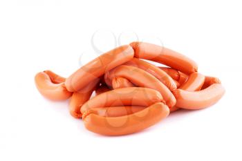 Sausages isolated on white background.