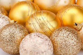 Christmas balls  close up picture.