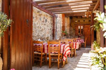 Taverna in old Kakopetria village, Cyprus.