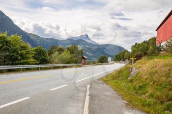 Road in the rural place in Norway.
