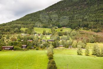 Landscape with rural place in Norway.