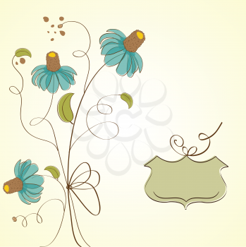 Royalty Free Clipart Image of a Romantic Flower Background
