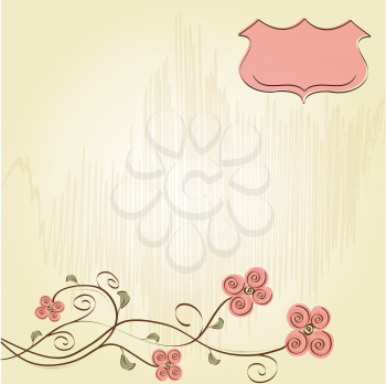 Royalty Free Clipart Image of a Flower Background With Space for Text